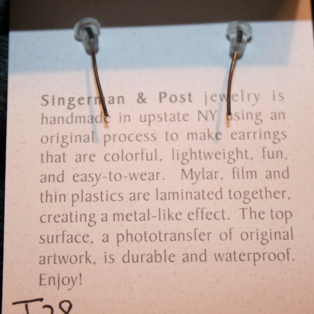 Singerman & Post Drop Earrings - Blue (NWT) - Picture 5 of 7
